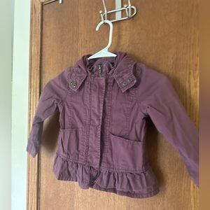 Old Navy Maroon Hooded Peplum Jacket size 5T